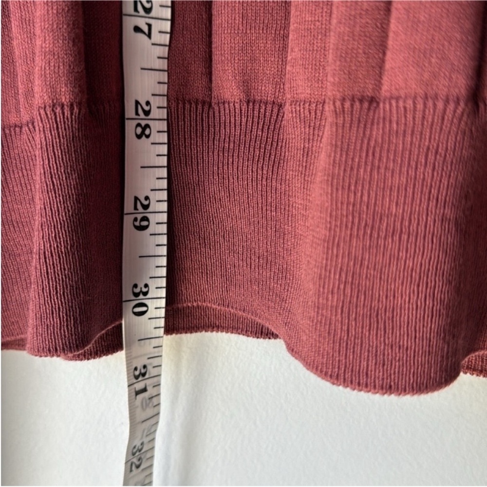 Corneliani Cotton Jumper Sweater Raised Rib Burgundy - Picture 10 of 10